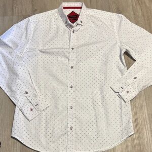 White Polka Dot Men's Shirt